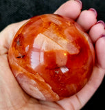 ✨BROKEN✨ Carnelian Crystal Sphere 🔮✨❤️🤍