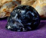 Larvikite Crystal Mini Skull 💀🩶💎✨🖤