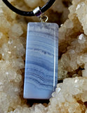 Blue Lace Agate Crystal Necklace 📿✨💙🔵🌊