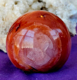 ✨BROKEN✨ Carnelian Crystal Sphere 🔮✨❤️🤍