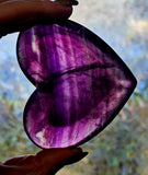 Banded Purple Fluorite Crystal Heart Shaped Bowl or Trinket Dish ✨💜✨