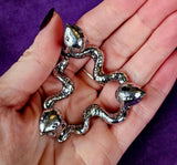 Assorted Metal Triple Snake Crystal Sphere Holder 🔮🐍✨💎