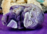 LG. Chevron Amethyst Crystal Skull