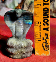 Labradorite Crystal Cobra Figurine 🐍