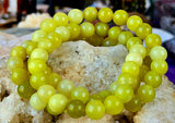 Lemon Jade Crystal Stretch Bracelet ✨ 📿 💚 🍋💛