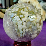 LG. Flower Agate Crystal Sphere 🔮✨🩷🌺🌹