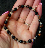 Handcrafted Blue & Goldstone w/Onyx & 925SS Accent Beads ✨📿⚜️💙