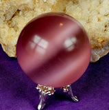 SM. Pink Cat Eye Crystal Sphere 👁️✨😻🔮🐈🩷