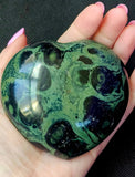 LG. Kambaba Jasper Crystal Puffy Heart 💚🖤💚👁️✨