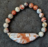 Mexican Laguna Agate Crystal Stretch Bracelet ✨📿♥️🍄