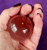 SM. Pink Cat Eye Crystal Sphere 👁️✨😻🔮🐈🩷