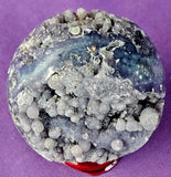 Partially Polished Raw Grape Agate Crystal Sphere 💜🔮🍇💚💙💙