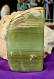 Green Banded Onyx Crystal Freeform Stone Decor 🍂💚✨🤎🍃