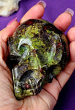 MD. High Quality Dragons Blood Crystal Skull 💀🤩🐲🐉🩸💚♥️