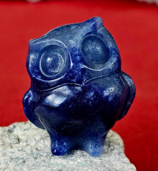 Blue Aventurine Crystal Owl Figurine 🦉 💙