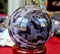 LG. Chevron Amethyst Crystal Sphere ✨🔮💜