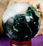 LG. Tree Agate Crystal Sphere 💚✨🤩🔮🌳🤍