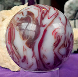✨RARE✨ XL Chicken Blood Agate Crystal Sphere ❤️🐔🐓🩸🤍🔮🤩