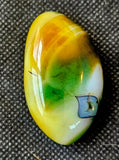 Dyed Agate Crystal Palmstone 💛✨️💚