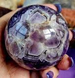 Chevron Amethyst Crystal Sphere 60mm