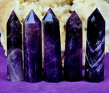 SM. Amethyst/Chevron Amethyst Crystal Tower 💜✨☪️🤍