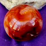 ✨BROKEN✨ Carnelian Crystal Sphere 🔮✨❤️🤍