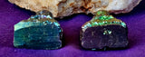 Rainbow Titanium Bismuth Praying Buddha Figurine 🧘‍♀️✨🕉️🙏💚💙