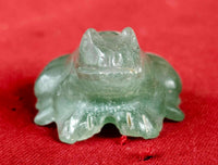 Green Strawberry Quartz Crystal Frog Figurine 🐸🍓