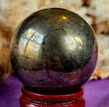 Solid Pyrite Crystal Sphere 🔮✨⚜️💰🏆