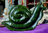 ✨GIGANTIC✨ Solid Nephrite Jade Crystal Snail 🐌💚🌿🌳🤯🤩