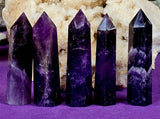 SM. Amethyst/Chevron Amethyst Crystal Tower 💜✨☪️🤍