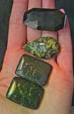 Set of 4 Assorted Crystal Cabochons 💚✨🍏📿