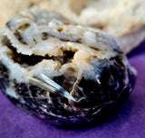 Raw/Polished Sphalerite Crystal Freeform w/Druzies ✨💎🤍🖤