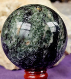 Green Jasper Crystal Sphere 💚🍏🖤