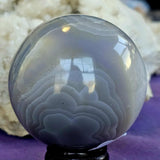 Blue Banded Agate Crystal Sphere 💠💙🔮💎✨