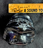 LG. Black Agate Crystal Pirate Skull Carving ⚓🏴‍☠️🤯✨☠️🦜🖤