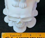 LG. 3D Printed Cat Perched on Skull Decor