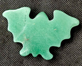 Green Aventurine Crystal Bat w/Skull Face Carving ✨💀🦇💚🍏