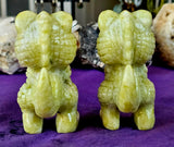 XL Lemon Jade Crystal T-Rex Dinosaur Statue 🦖🦕🤍✨🍋💚