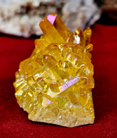 Raw Electric Yellow Aura Coated Quartz Cluster ⚡💡💛