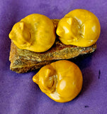 Yellow Jasper Crystal Sleeping Kitty Cat Carving ✨😴🐈🐾🟡💛