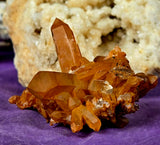 MD. Raw Iron Coated Quartz Crystal Cluster ✨🧡🧇🤩