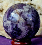 Chevron Amethyst Crystal Sphere #2 ✨🤍🔮💜☪️