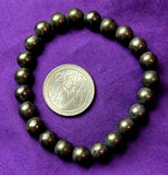 Solid Pyrite Crystal Stretch Bracelet ✨📿⚜️💛