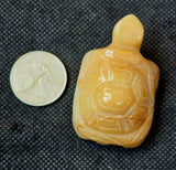 SM. Yellow Calcite Crystal Turtle Carving ✨🐢🟡💛
