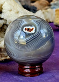 Blue Banded Agate Crystal Sphere 💠💙🔮💎✨
