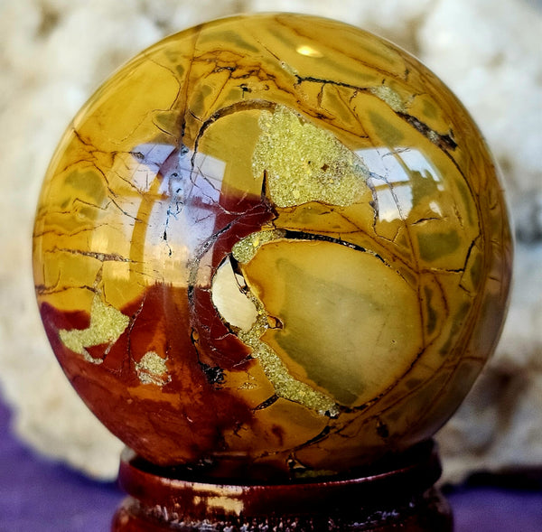 Mookaite Jasper Crystal Sphere ❤️✨🔮🧡💛