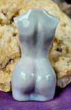 White Banded Agate Crystal Female Torso Carving 🤍✨🤩♀️🐻‍❄️