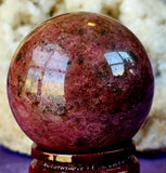 Sunset Rhodonite Crystal Sphere 🩷🔮🧡