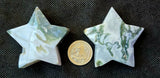 Moss & Tree Agate Crystal Puffy Star 💚⭐🤍